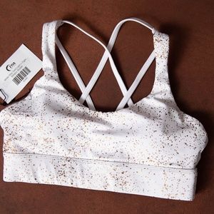 White Stay Gold Light n' Tight Strappy Bra